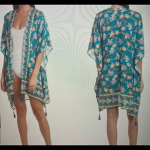 Nanette Lepore Swim Bloom Botanical Kimono Coverup, size S.